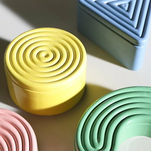 &klevering Box Round Yellow 4 &klevering Box Round Yellow