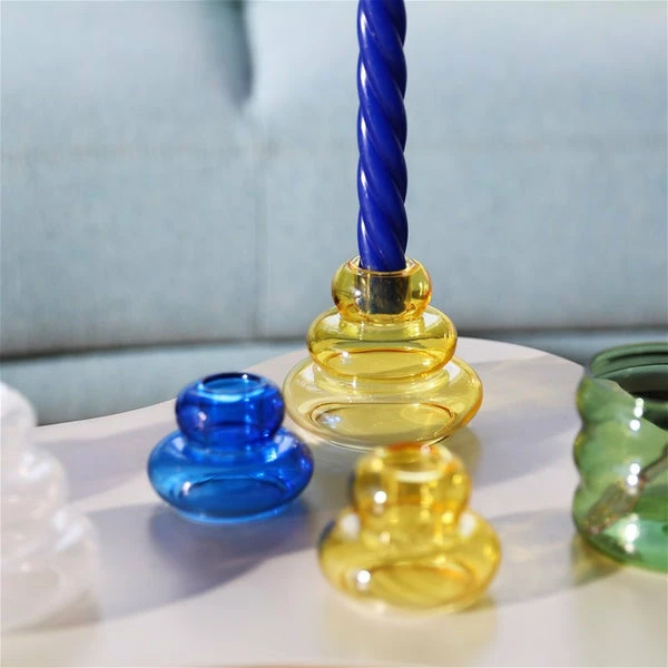 &klevering | Candle Holder Whipped Small - Yellow 3 &klevering | Candle Holder Whipped Small - Yellow