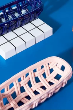&klevering Ceramic Pink Baguette Basket