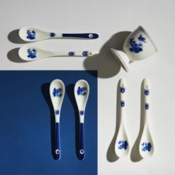 &klevering Set Of Six China Delftware Tea Spoons
