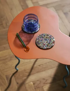 &klevering Peach Squiggle Side Table