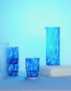 &klevering Set of Four Blue Tortoise Tumblers