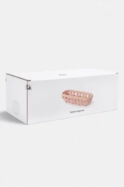 &klevering Ceramic Pink Baguette Basket