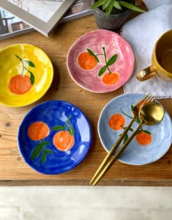 &klevering Set Of Four Orange Plates