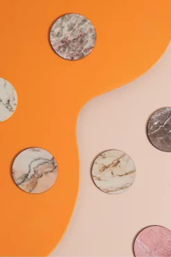 &klevering Set Of 6 Marble Coasters