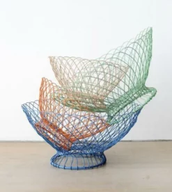 &klevering Orange Twist Wire Basket Small