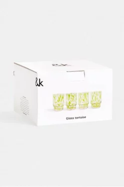 &klevering Set Of 4 Green Tortoiseshell Glasses