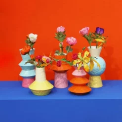 &klevering Vase Origami Fuchsia