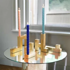&klevering Candle Holder Tube Medium - Gold
