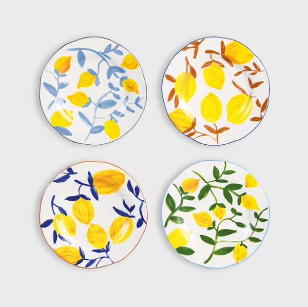 &klevering Set Of Four Lemon Twig Plates 3 &klevering Set Of Four Lemon Twig Plates