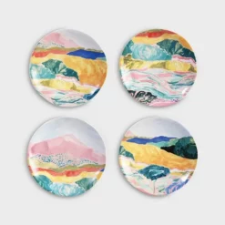 &klevering Plate Margaret Landscape Multi Red