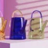 &klevering Glass Watering Can Blue And Yellow