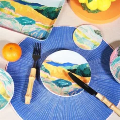 &klevering Plate Margaret Landscape Multi Red