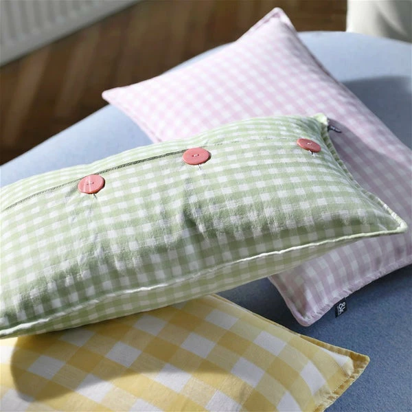 &klevering Pink Gingham Cushion 4 &klevering Pink Gingham Cushion