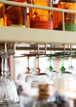 &klevering Set Of Two Green Stem Etched Champagne Coupes