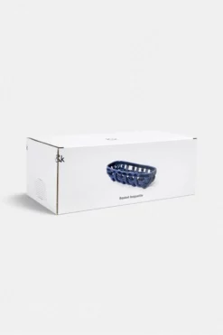 &klevering Ceramic Blue Baguette Basket 8 &klevering Ceramic Blue Baguette Basket