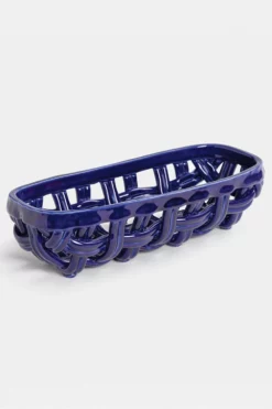 &klevering Ceramic Blue Baguette Basket