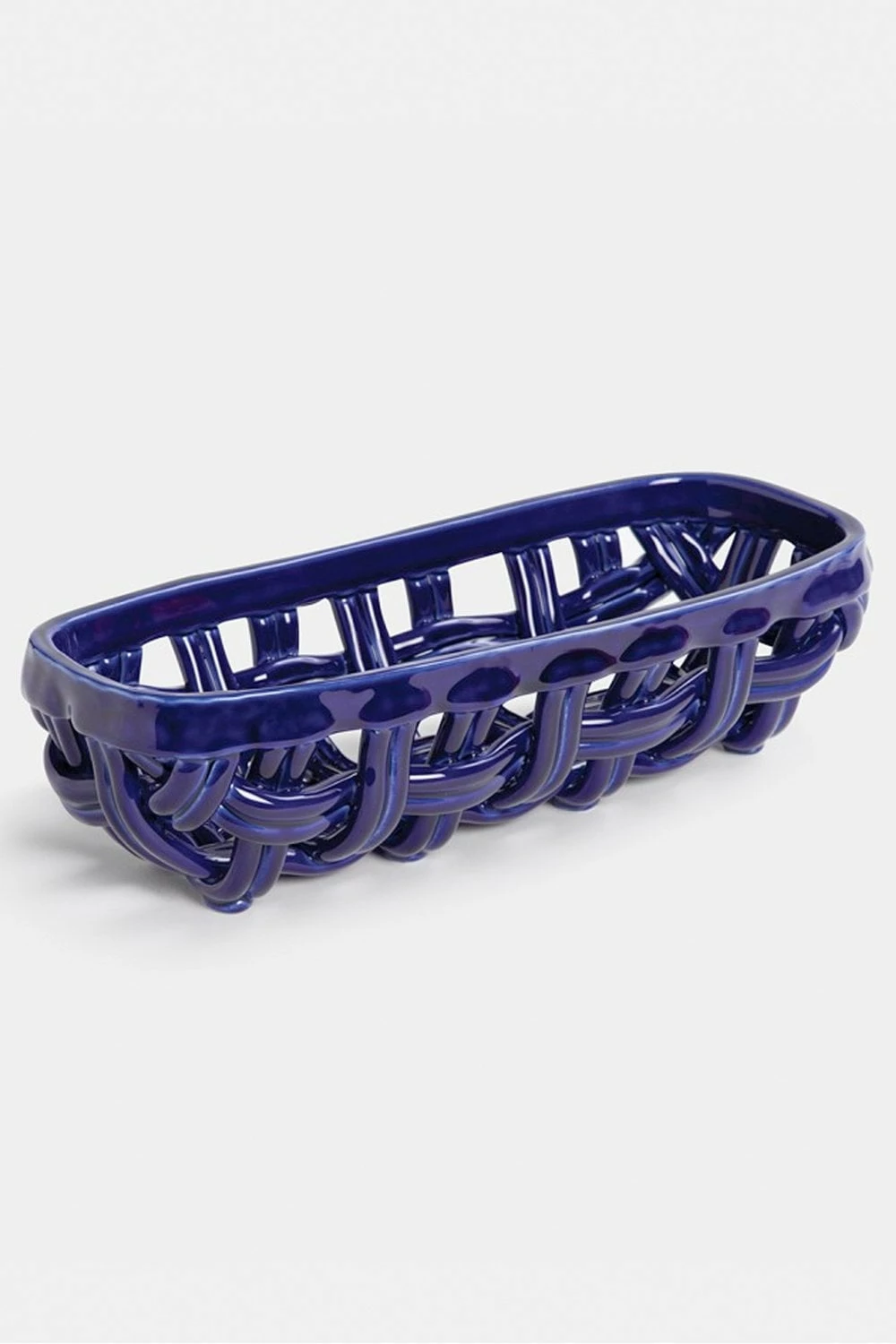 &klevering Ceramic Blue Baguette Basket 3 &klevering Ceramic Blue Baguette Basket