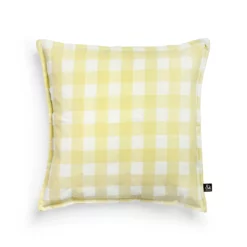 &klevering Yellow Gingham Cushion