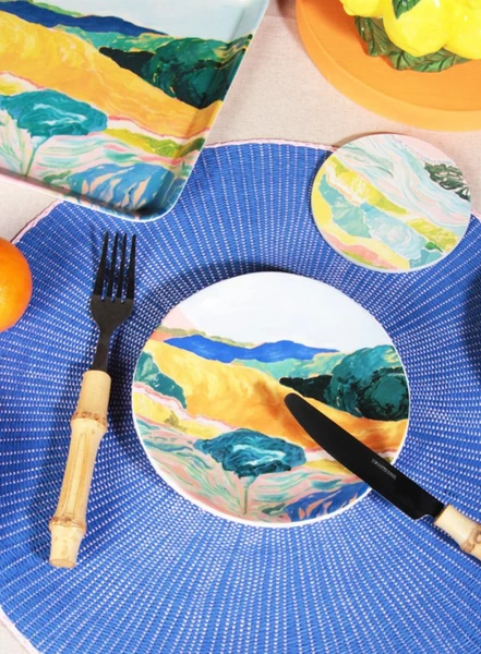 &klevering Landscape Margaret Coasters Set of 6 3 &klevering Landscape Margaret Coasters Set of 6