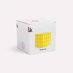 &klevering Ceramic Plant Pot Tile Yellow 14cm