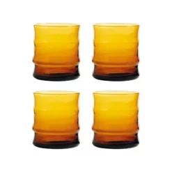 &klevering Set of 4 Faux Bamboo Glasses