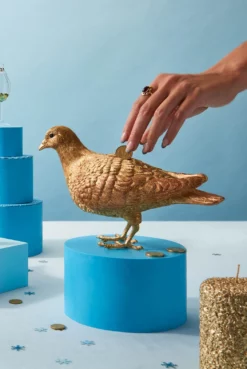 &klevering Large Glitter Pillar Candle Silver