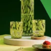 &klevering Set Of Four Green Tortoise Glass Tumblers