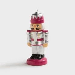&klevering Silver and Pink Nutcracker Candle