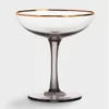 &klevering Set Of 2 Smoked Champagne Coupes