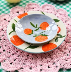 &klevering Painted Oranges Plates