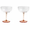 &klevering Set of Two Floral Champagne Coupes