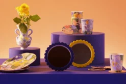 &klevering Blue Bloom Mirror