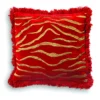 &klevering Square Tiger Cushion - Red