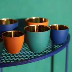 &klevering Porcelain Gold Lined Votive Candle Holder 9 &klevering Porcelain Gold Lined Votive Candle Holder