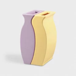 &klevering Yellow Lilac Fuse Vase Set 12 &klevering Yellow Lilac Fuse Vase Set
