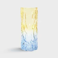 &klevering Yellow Ombre Trunk Vase 9 &klevering Yellow Ombre Trunk Vase