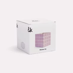 &klevering Ceramic Plant Pot Tile Lilac 14cm