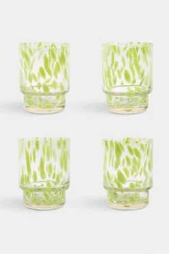 &klevering Set Of 4 Green Tortoiseshell Glasses