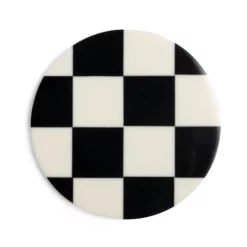 &klevering Check Coasters in Black (Set of 4)
