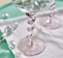 &klevering Pink Spiral Champagne / Cocktail Glasses