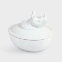 &klevering Porzellandose Rhinozeros