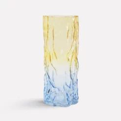 &klevering L Yellow and Blue Trunk Vase