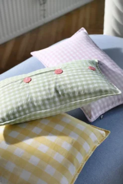 &klevering Green Gingham Cushion