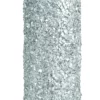 &klevering Large Glitter Pillar Candle Silver