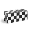 &klevering Check Rectangle Candle in Black 2 &klevering Check Rectangle Candle in Black