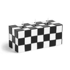 &klevering Check Rectangle Candle in Black