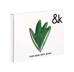 &klevering Trinket Plate Leaf Dark Green