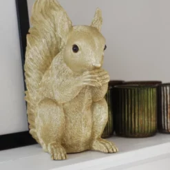 &klevering Coin Bank Gold Squirrel