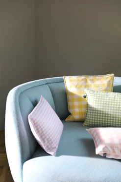 &klevering Green Gingham Cushion